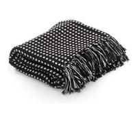 Vidaxl Couverture Coton Ã Carrã©S 220 X 250 Cm Noir