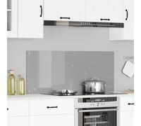 vidaXL Plan de Cuisine Gris Clair 120x50x0,6 cm en Verre Trempé