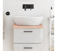 vidaXL Plan de toilette 40x40x(2-4) cm Bois massif non traité