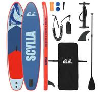 vidaXL Planche de Paddle Gonflable Scylla 305 x 76 x 15 cm Bleu pour, Planche à pagaie, Gonflable résistante UV pour Adultes, matériel Portable pour pagaie, Stable sur lac et rivière