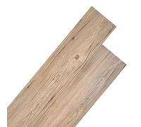 vidaXL Planche de Plancher Planche de Sol Cuisine Salle de Bain Chambre à Coucher Salle de Séjour PVC Non Auto-adhésif 5,26 m² 2 mm Chêne Marron