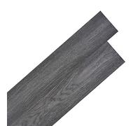 vidaXL Planche de Plancher Planche de Sol Revêtement de Sol Salon Salle de Séjour Intérieur PVC Autoadhésif 5,21 m² 2 mm Noir et Blanc