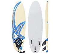 vidaXL Planche de surf 170 cm – Bleu et crème – Paddle sport nautique