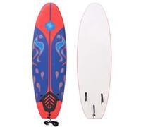 Vidaxl Planche De Surf Bleu Et Rouge 170 Cm Bleu