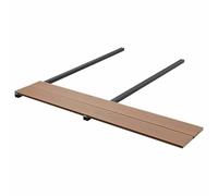 vidaXL Planche de terrasse 4 pcs Teck WPC, Planche de terrasse élégante, rectangulaire et Durable pour revêtements extérieurs, balcons, Solutions polyvalentes, amélioration de la Maison