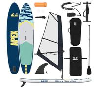 vidaXL Planche Sup Gonflable avec Voile APEX 330 x 76 x 15 cm Bleu