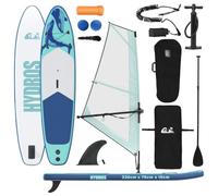 vidaXL Planche Sup Gonflable avec Voile HYDROS 330 x 76 x 15 cm pour, Paddleboard Gonflable, Aventure Aquatique, Sport Nautique, Multi-Fonction, Tout-en-Un, Loisirs