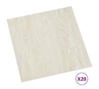 vidaXL Planches de plancher autoadh¿¿sives 20 pcs PVC 1,86 m? Cr¿¿me