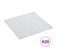 vidaXL Planches de plancher autoadhÃ©sives 20 pcs PVC 1,86 mÂ² Blanc