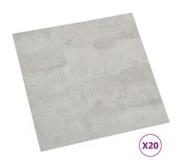 vidaXL Planches de plancher autoadhésives 20 pcs PVC 1,86m² Gris clair