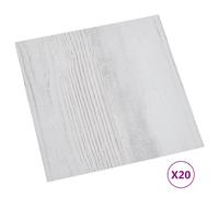 vidaXL Planches de plancher autoadhésives 20 pcs PVC 1,86m² Gris clair