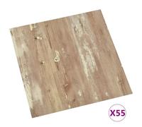 Vidaxl Planches De Plancher Autoadhésives 55 Pcs Pvc 5,11 M2 Marron
