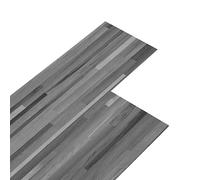 vidaXL Planches de Plancher Planches de Sol Cuisine Salle de Bain Chambre à Coucher Salle de Séjour PVC Non Auto-adhésif 5,26 m² 2 mm Gris Rayé