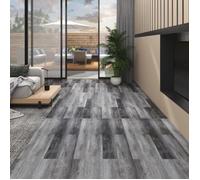 vidaXL Planches de plancher PVC 5,02 m² 2 mm Autoadhésif Gris brillant
