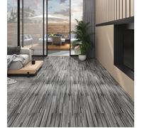 vidaXL Planches de plancher PVC 5,02 m² 2 mm Autoadhésif Gris rayé
