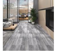 vidaXL Planches de plancher PVC 5,02 m² 2 mm Autoadhésif Gris bois mat