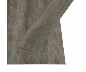 vidaXL Planches de Sol Autocollantes 32 pcs Gris et marron 4,46 m² PVC, Planchers modulaires stylés, lames durables et auto-adhésives pour intérieurs, entretien facile, améliore le confort de vie