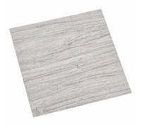 vidaXL Planches de sol autocollantes gris clair et blanc 30,5 x 30,5 cm | Dos autocollant pour une installation rapide, PVC avec motifs inspirés du bois naturel, convient pour