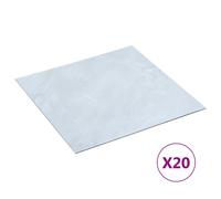 vidaXL Planches plancher autoadhÃ©sives 20 pcs PVC 1,86 mÂ² Marbre blanc