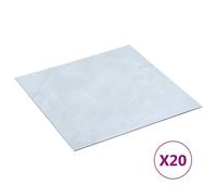 vidaXL Planches plancher autoadhÃ©sives 20 pcs PVC 1,86 mÂ² Marbre blanc