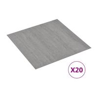 20x Planches de Plancher Autoadhésives Revêtements de Sol Salon Salle de Séjour Chambre Maison Antidérapant PVC 1,86 m² Gris Pointillé