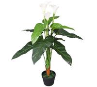 vidaXL Plante artificielle avec pot Lis Calla 85 cm Blanc