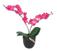 vidaXL Plante artificielle Orchidée avec pot 30 cm Rouge