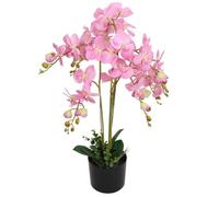 vidaXL Plante Artificielle avec Pot Orchidée Décoration d'Intérieur 75 cm Rose