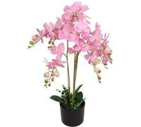 vidaXL Plante artificielle avec pot Orchidée 75 cm Rose Rose G
