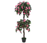 vidaXL Plante artificielle de Rhododendron avec pot 155cm Vert et rose