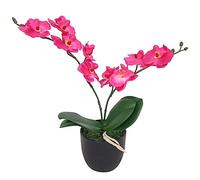 vidaXL Plante artificielle Orchidée avec pot 30 cm Rouge