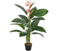 vidaXL Plante artificielle Strelitzia avec pot Rouge 100 cm