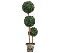 vidaXL Plante de buis artificiel avec pot Forme de boule Vert 119 cm