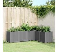 vidaXL Plantenbak 160x120x53 cm polypropeen lichtgrijs367862 Gris G