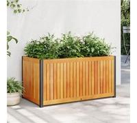 vidaXL Jardinière 85x45x44 cm bois massif d'acacia et acier