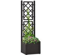 vidaXL Lit surélevé de jardin treillis système d'arrosage Anthracite anthracite