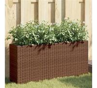 vidaXL Plantenbak met 2 potten 90x20x40 cm poly rattan bruin366408 G