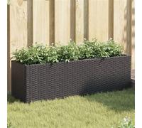 vidaXL Plantenbak met 3 potten 105x30x32 cm poly rattan zwart366416 Noir G