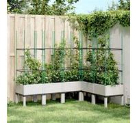 Vidaxl Jardinière Avec Treillis Blanc 160x120x142,5 Cm Pp