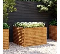 Vidaxl Lit Surélevé De Jardin 100x100x69 Cm Acier Corten