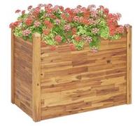 Bois d'Acacia Solide Lit Surélevé 60x60x44 cm Jardinière Pot à Fleurs vidaXL