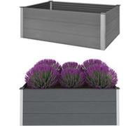 vidaXL Plantenbak verhoogd 150x100x54 cm HKC grijs43609 Gris G