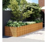 Vidaxl Lit Surélevé De Jardin 479x100x69 Cm Acier Corten