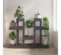 vidaXL Plantenstandaard grijs 104,5x25x77,5 cm massief grenenhout822099 G