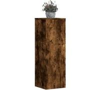 vidaXL Supports pour plantes 2 pièces 33x33x100 cm chêne fumé bois d'ingénierie