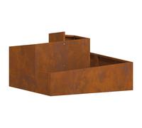 vidaXL Pot de fleurs de jardin brun 80 x 80 x 50 cm