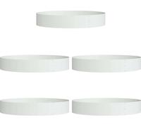 vidaXL Planteur de jardin 5 pcs Blanc 120 x 120 x 20 cm Acier