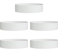vidaXL Planteur de jardin 5 pcs Blanc 80 x 80 x 20 cm Acier