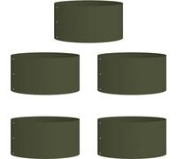 vidaXL Planteur de jardin 5 pcs vert olive 40 x 40 x 20 cm acier