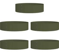 vidaXL Planteur de jardin 5 pcs vert olive 80 x 80 x 20 cm acier